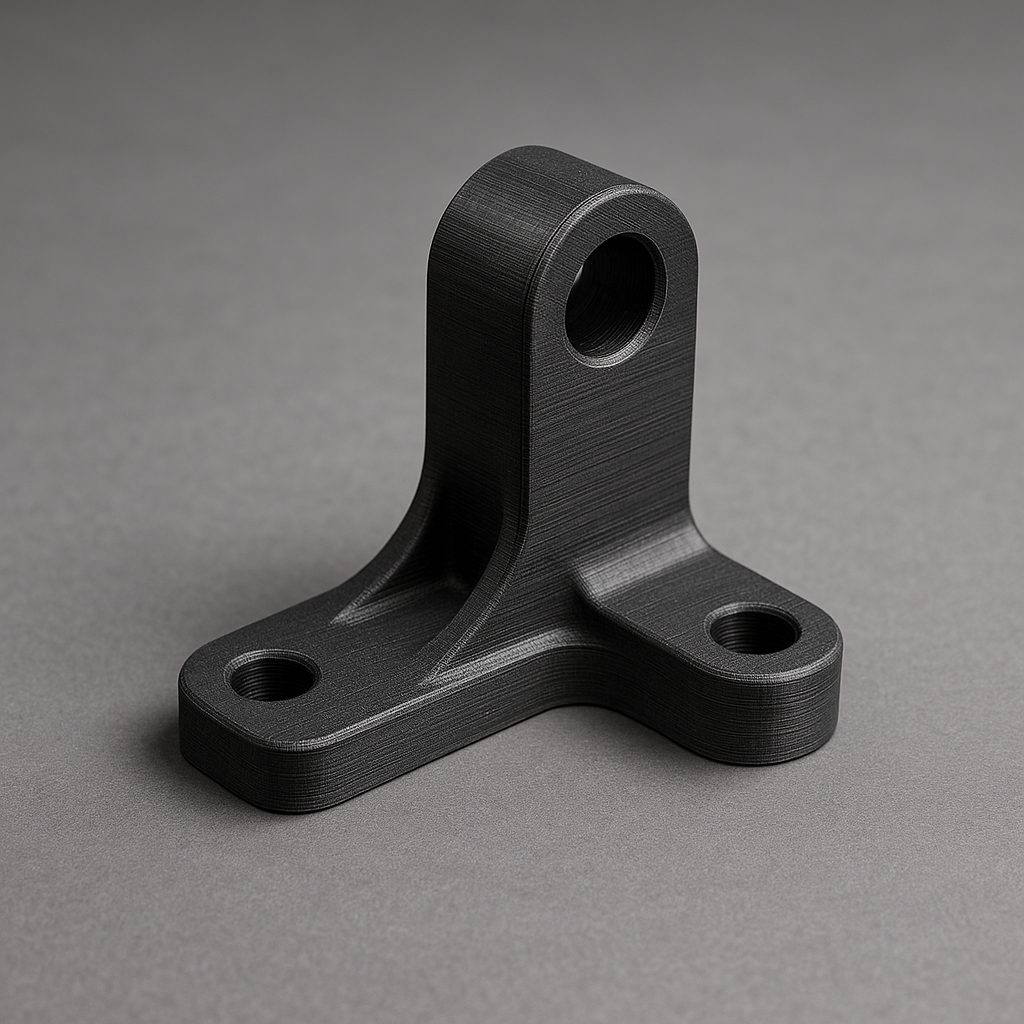 Support mécanique en ABS noir imprimé en 3D par BEMC3D